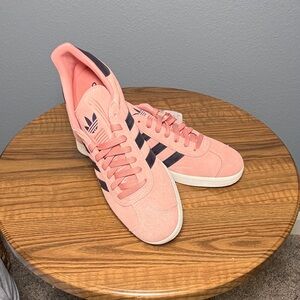 Adidas Men’s Pink Suede Gazelle Sneakers